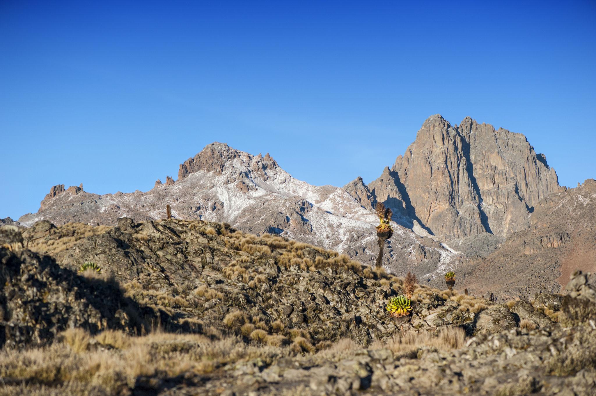 Panoramic view from Mount Kenya summit